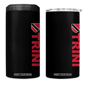 Vintage Trini 4 in 1 Can Cooler Tumbler Trinidad and Tobago Flag Minimalist Patriotic Caribbean Pride TS10 One Size: 16 oz Black Print Your Wear