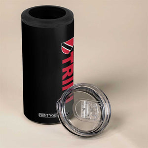 Vintage Trini 4 in 1 Can Cooler Tumbler Trinidad and Tobago Flag Minimalist Patriotic Caribbean Pride TS10 Print Your Wear