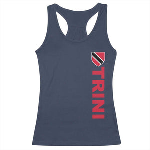 Vintage Trini Racerback Tank Top Trinidad and Tobago Flag Minimalist Patriotic Caribbean Pride TS10 Navy Print Your Wear