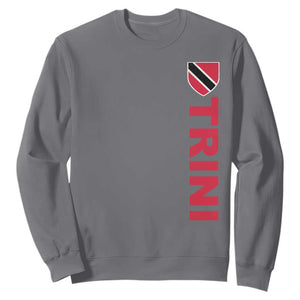 Vintage Trini Sweatshirt Trinidad and Tobago Flag Minimalist Patriotic Caribbean Pride TS10 Charcoal Print Your Wear