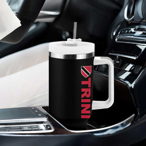 Vintage Trini Tumbler With Handle Trinidad and Tobago Flag Minimalist Patriotic Caribbean Pride TS10 Print Your Wear