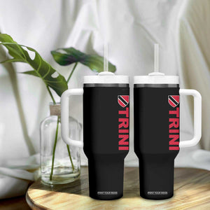 Vintage Trini Tumbler With Handle Trinidad and Tobago Flag Minimalist Patriotic Caribbean Pride TS10 Print Your Wear