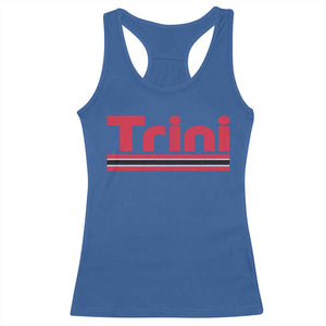 Retro Trini Racerback Tank Top Trinidad and Tobago Flag Caribbean Pride Heritage Gift TS10 Royal Blue Print Your Wear