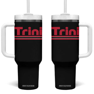 Retro Trini Tumbler With Handle Trinidad and Tobago Flag Caribbean Pride Heritage Gift TS10 One Size: 40 oz Black Print Your Wear