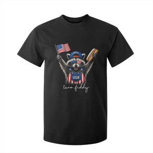 Funny Two Fiddy Raccoon Patriotic T Shirt For Kid USA Flag Hot Dog Fourth of July USA 250th Anniversary