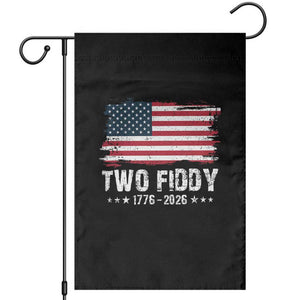 Two Fiddy USA 250th Anniversary Garden Flag Vintage American Flag Patriotic Humor