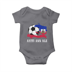 Ayiti Ann Ale Haiti Soccer Baby Onesie Haitian Football Fan Pride Flag Graphic Caribbean Sports