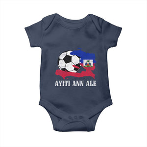Ayiti Ann Ale Haiti Soccer Baby Onesie Haitian Football Fan Pride Flag Graphic Caribbean Sports