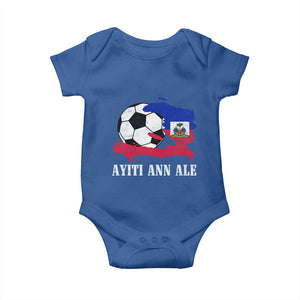Ayiti Ann Ale Haiti Soccer Baby Onesie Haitian Football Fan Pride Flag Graphic Caribbean Sports