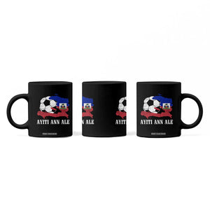Ayiti Ann Ale Haiti Soccer Coffee Mug Haitian Football Fan Pride Flag Graphic Caribbean Sports
