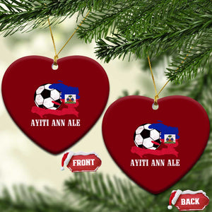 Ayiti Ann Ale Haiti Soccer Ceramic Ornament Haitian Football Fan Pride Flag Graphic Caribbean Sports