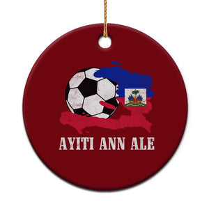 Ayiti Ann Ale Haiti Soccer Ceramic Ornament Haitian Football Fan Pride Flag Graphic Caribbean Sports