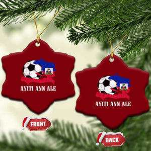 Ayiti Ann Ale Haiti Soccer Ceramic Ornament Haitian Football Fan Pride Flag Graphic Caribbean Sports