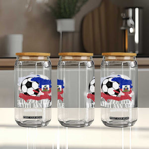 Ayiti Ann Ale Haiti Soccer Glass Can Haitian Football Fan Pride Flag Graphic Caribbean Sports