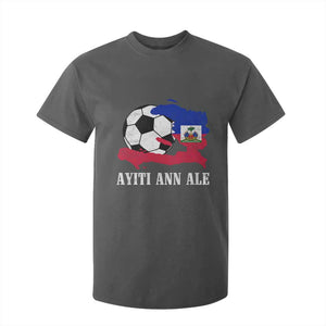 Ayiti Ann Ale Haiti Soccer T Shirt For Kid Haitian Football Fan Pride Flag Graphic Caribbean Sports