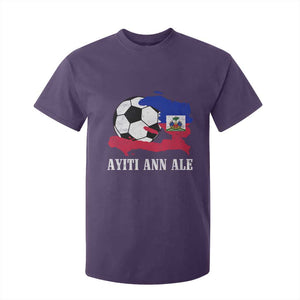 Ayiti Ann Ale Haiti Soccer T Shirt For Kid Haitian Football Fan Pride Flag Graphic Caribbean Sports