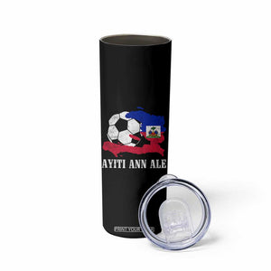 Ayiti Ann Ale Haiti Soccer Skinny Tumbler Haitian Football Fan Pride Flag Graphic Caribbean Sports
