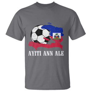 Ayiti Ann Ale Haiti Soccer T Shirt Haitian Football Fan Pride Flag Graphic Caribbean Sports