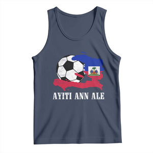 Ayiti Ann Ale Haiti Soccer Tank Top Haitian Football Fan Pride Flag Graphic Caribbean Sports