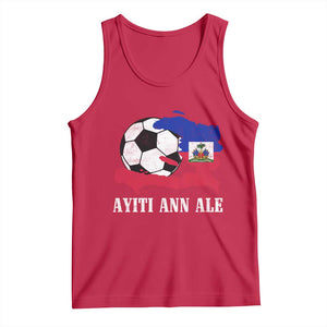 Ayiti Ann Ale Haiti Soccer Tank Top Haitian Football Fan Pride Flag Graphic Caribbean Sports