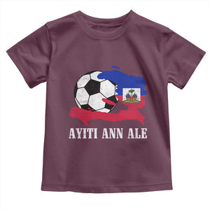 Ayiti Ann Ale Haiti Soccer Toddler T Shirt Haitian Football Fan Pride Flag Graphic Caribbean Sports