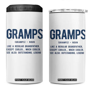 Grandpa Gift For Gramps 4 in 1 Can Cooler Tumbler Fathers Day Birthday Gift Idea