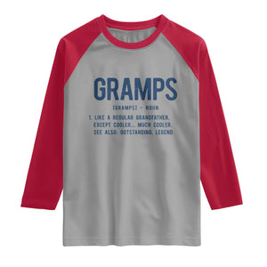 Grandpa Gift For Gramps Raglan Shirt Fathers Day Birthday Gift Idea