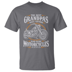 Biker Grandpa Best Grandpas Have Tattoos and Ride Motorcycles T Shirt