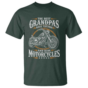 Biker Grandpa Best Grandpas Have Tattoos and Ride Motorcycles T Shirt