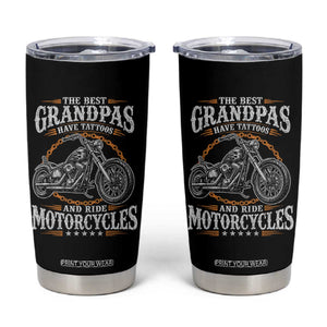 Biker Grandpa Best Grandpas Have Tattoos and Ride Motorcycles Tumbler Cup