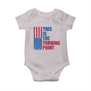 This is The Turning Point Baby Onesie USA Flag Patriotic Freedom Conservative TS10 Ice Gray Print Your Wear