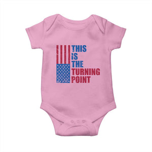 This is The Turning Point Baby Onesie USA Flag Patriotic Freedom Conservative TS10 Light Pink Print Your Wear