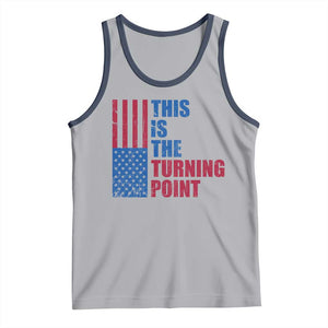 This is The Turning Point Tank Top USA Flag Patriotic Freedom Conservative TS10 Athletic Heather Navy Print Your Wear