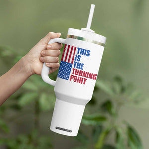 This is The Turning Point Tumbler With Handle USA Flag Patriotic Freedom Conservative TS10 Print Your Wear