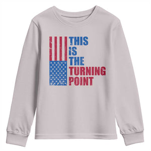 This is The Turning Point Youth Sweatshirt USA Flag Patriotic Freedom Conservative TS10 Ice Gray Print Your Wear