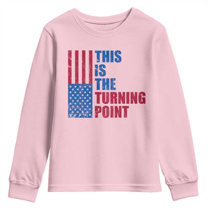 This is The Turning Point Youth Sweatshirt USA Flag Patriotic Freedom Conservative TS10 Light Pink Print Your Wear