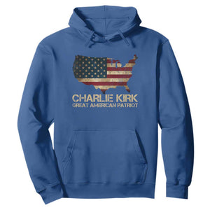 Charlie Kirk Hoodie Great American Patriot USA Flag TS10 Royal Blue Print Your Wear