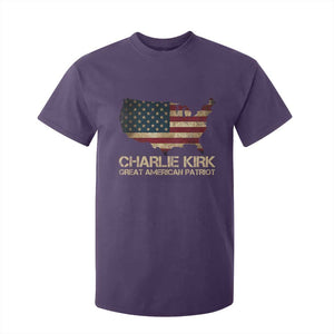 Charlie Kirk T Shirt For Kid Great American Patriot USA Flag TS10 Purple Print Your Wear