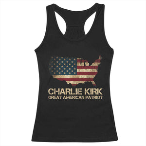 Charlie Kirk Racerback Tank Top Great American Patriot USA Flag TS10 Black Print Your Wear