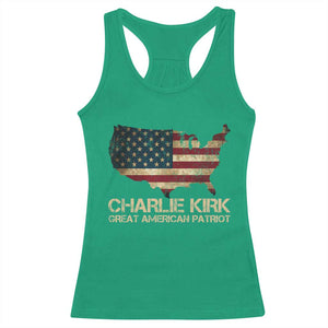 Charlie Kirk Racerback Tank Top Great American Patriot USA Flag TS10 Irish Green Print Your Wear