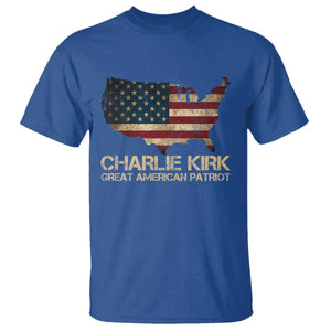 Charlie Kirk T Shirt Great American Patriot USA Flag TS10 Royal Blue Print Your Wear