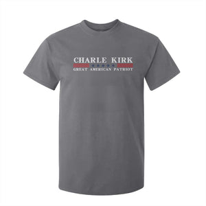 Charlie Kirk T Shirt For Kid Great American Patriot USA Freedom Conservative TS10 Charcoal Print Your Wear
