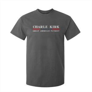 Charlie Kirk T Shirt For Kid Great American Patriot USA Freedom Conservative TS10 Dark Heather Print Your Wear