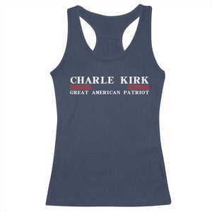 Charlie Kirk Racerback Tank Top Great American Patriot USA Freedom Conservative TS10 Navy Print Your Wear