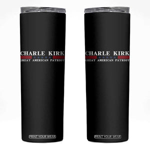 Charlie Kirk Skinny Tumbler Great American Patriot USA Freedom Conservative TS10 Black Print Your Wear