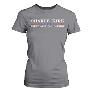 Charlie Kirk T Shirt For Women Great American Patriot USA Freedom Conservative TS10 Charcoal Print Your Wear