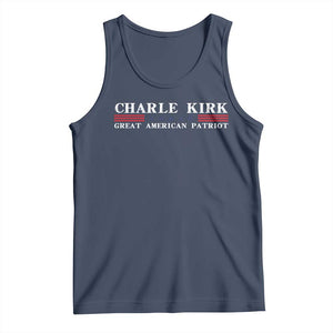Charlie Kirk Tank Top Great American Patriot USA Freedom Conservative TS10 Navy Print Your Wear