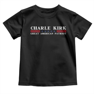 Charlie Kirk Toddler T Shirt Great American Patriot USA Freedom Conservative TS10 Black Print Your Wear