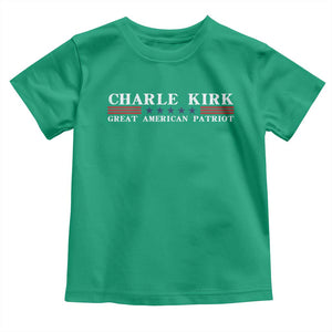 Charlie Kirk Toddler T Shirt Great American Patriot USA Freedom Conservative TS10 Irish Green Print Your Wear