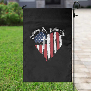 Charlie Kirk Memorial Garden Flag Battle Cry Erika Kirk Christian USA Flag Cross TS10 Print Your Wear
